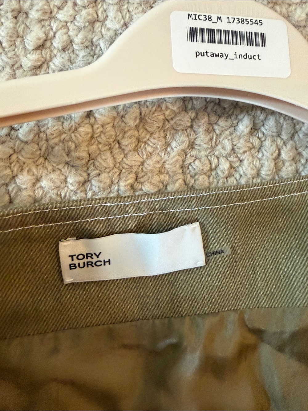 Tory Burch Olive Green Cotton Twill Dress with Tie-Strap Bodice - Picture 2 of 5